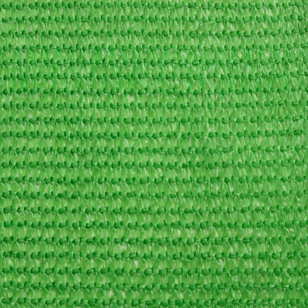 Jedro za zaštitu od sunca 160 g/m² svjetlozeleno 3,6x3,6 m HDPE