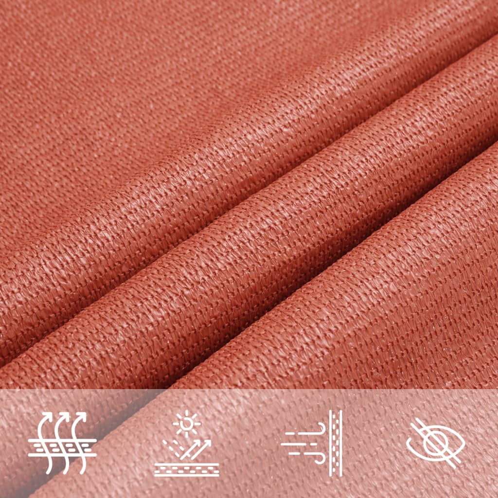 Jedro za zaštitu od sunca 160 g/m² terakota 3 x 3 m HDPE