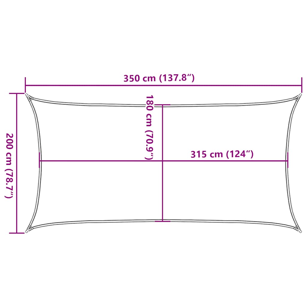 Jedro za zaštitu od sunca 160 g/m² smeđe-sivo 2 x 3,5 m HDPE