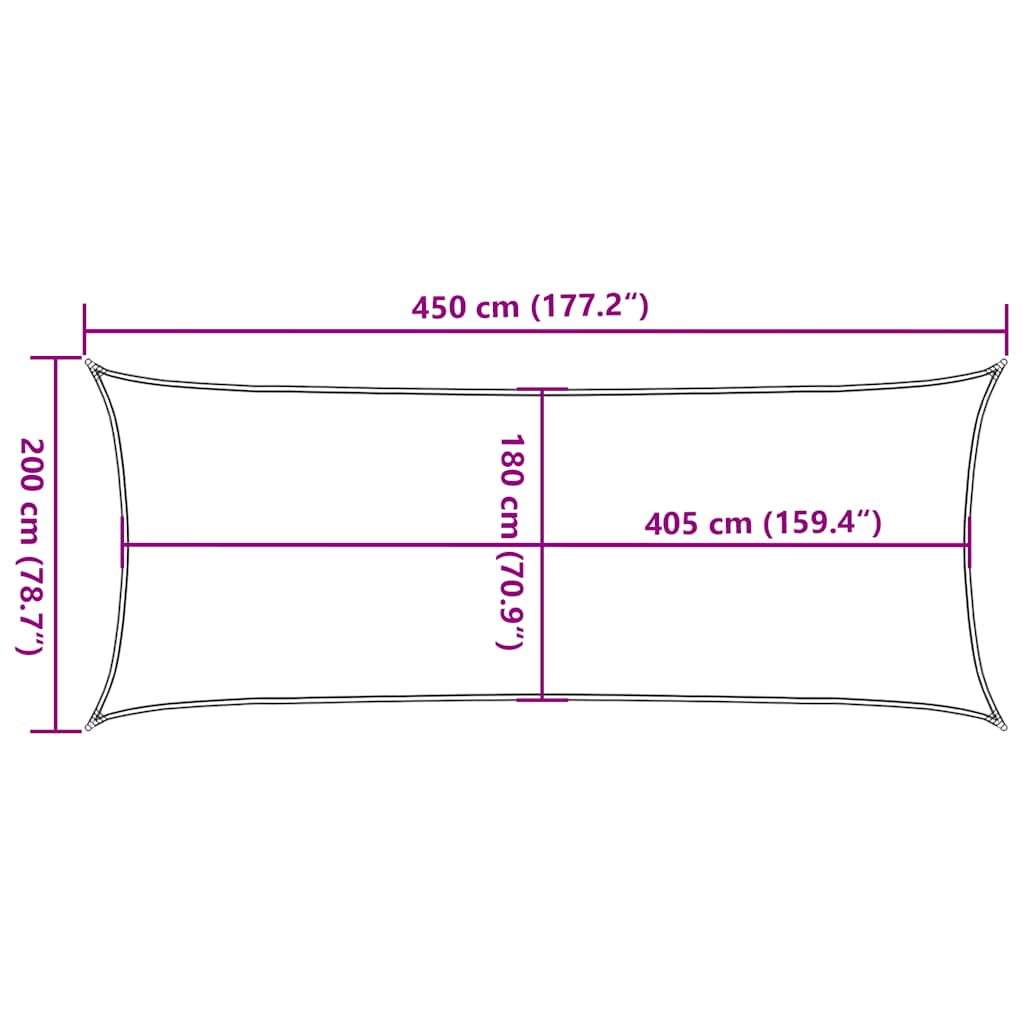 Jedro za zaštitu od sunca 160 g/m² sivosmeđe 2 x 4,5 m HDPE