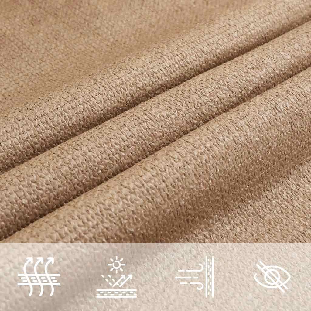 Jedro za zaštitu od sunca 160 g/m² sivosmeđe 2,5 x 5 m HDPE