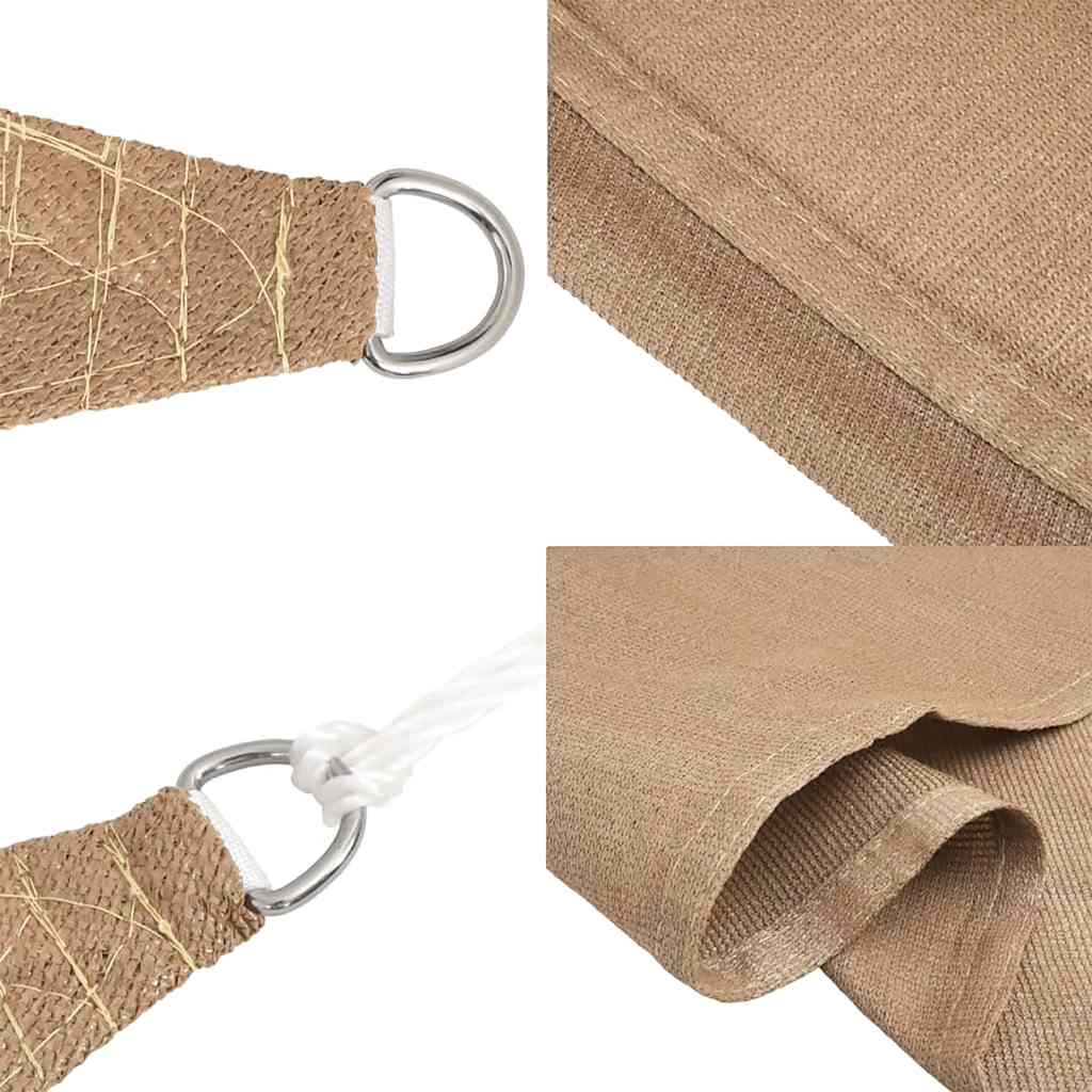 Jedro za zaštitu od sunca 160 g/m² smeđesivo 3,5 x 4,5 m HDPE