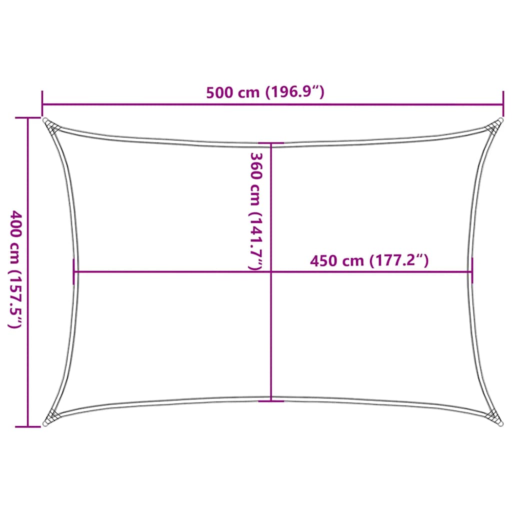 Jedro za zaštitu od sunca 160 g/m² smeđe-sivo 4 x 5 m HDPE