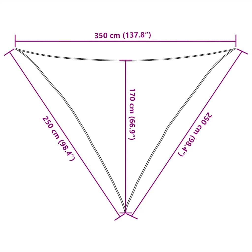 Jedro za zaštitu od sunca 160 g/m² sivosmeđe 2,5x2,5x3,5 m HDPE