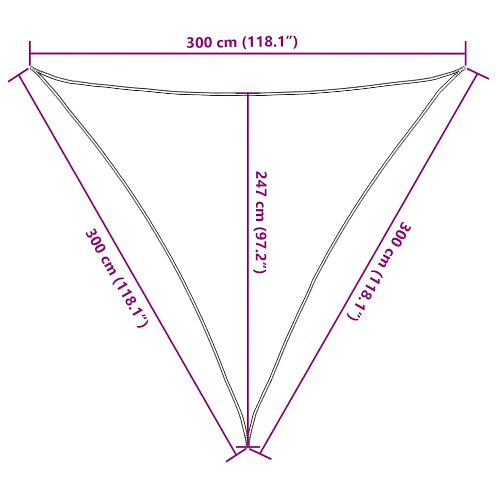 Jedro za zaštitu od sunca 160 g/m² sivosmeđe 3 x 3 x 3 m HDPE