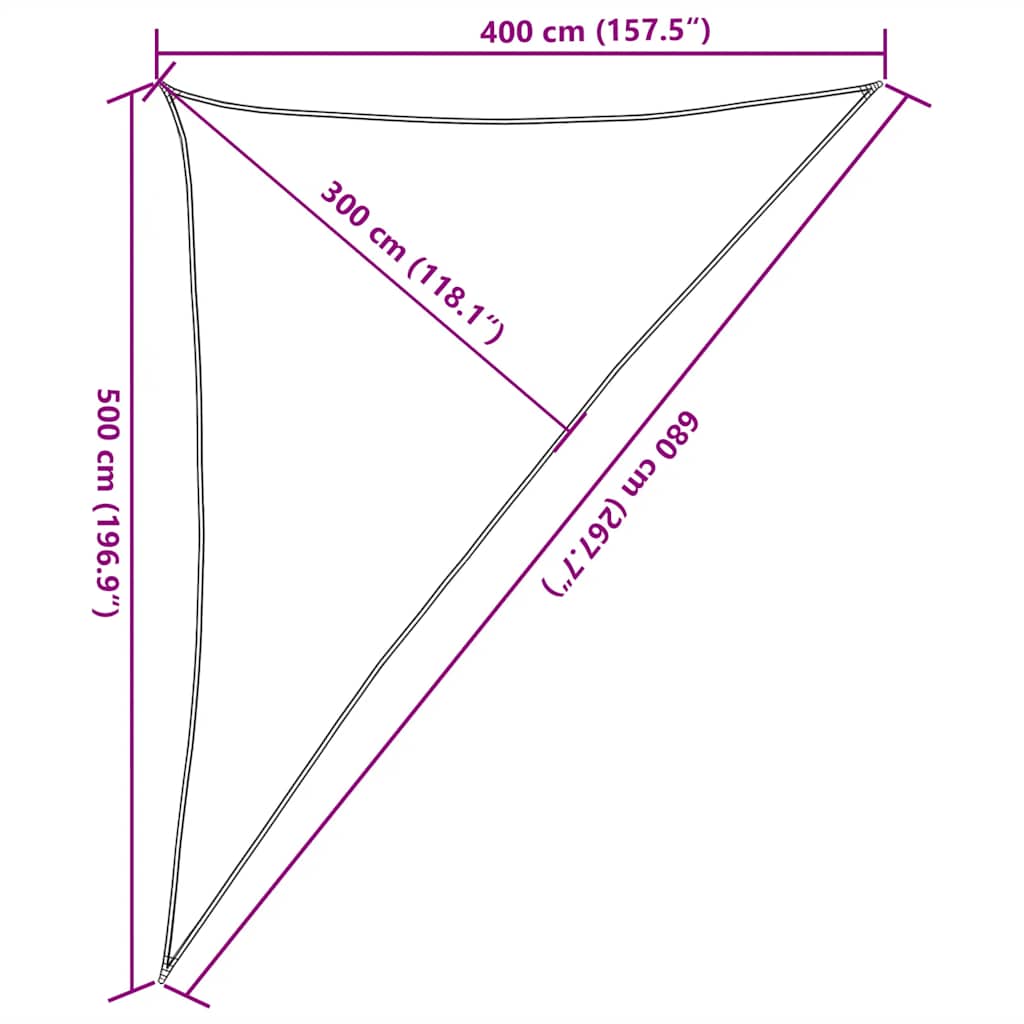 Jedro za zaštitu od sunca 160 g/m² sivosmeđe 4 x 5 x 6,8 m HDPE