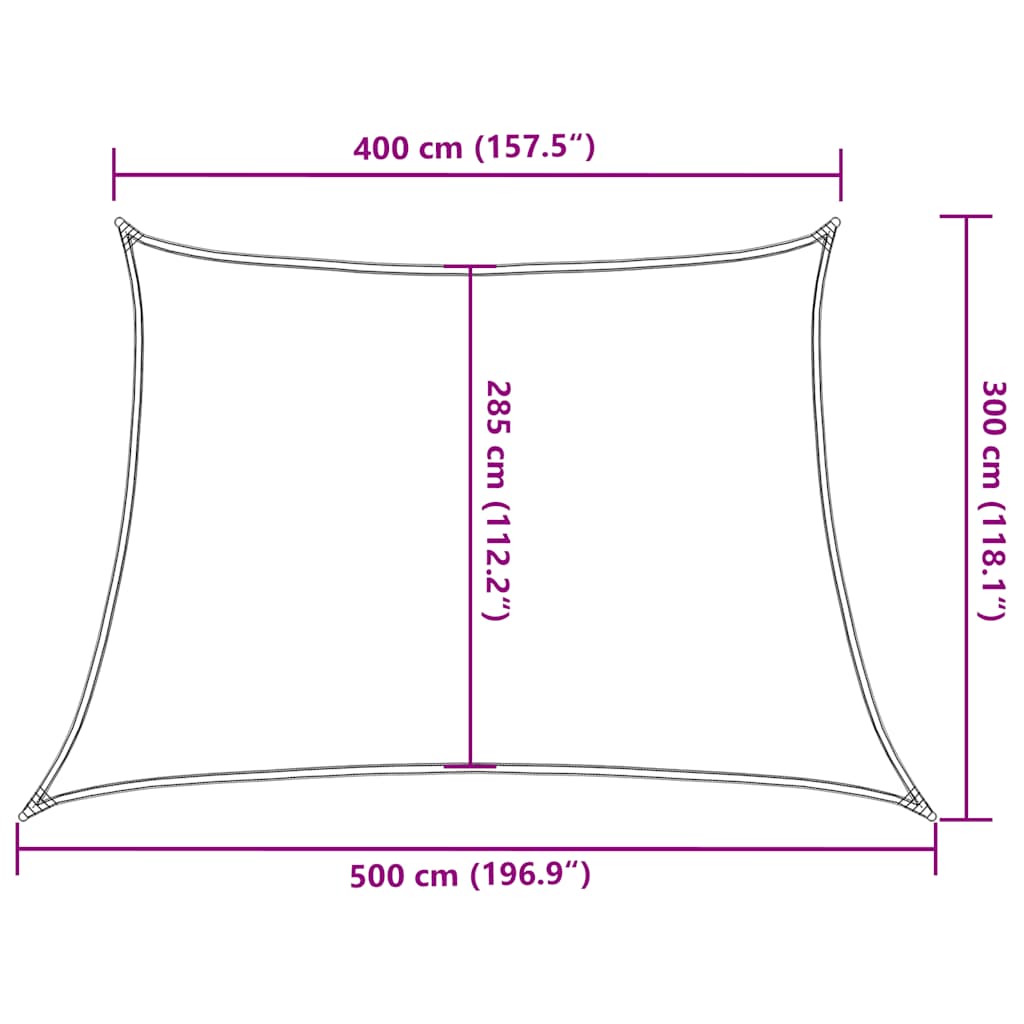 Jedro za zaštitu od sunca 160 g/m² smeđe-sivo 4/5 x 3 m HDPE