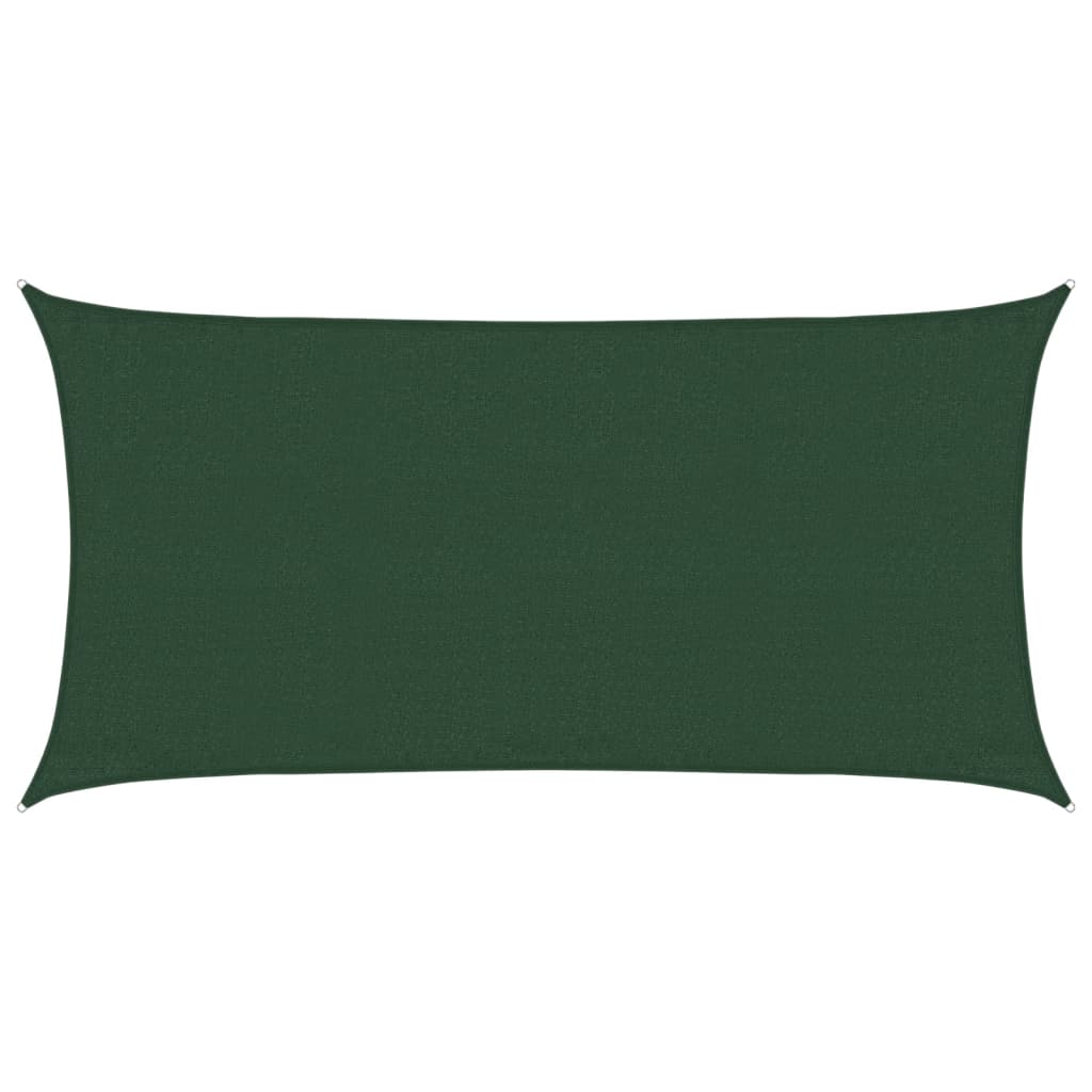 Jedro za zaštitu od sunca 160 g/m² tamnozeleno 3 x 6 m HDPE