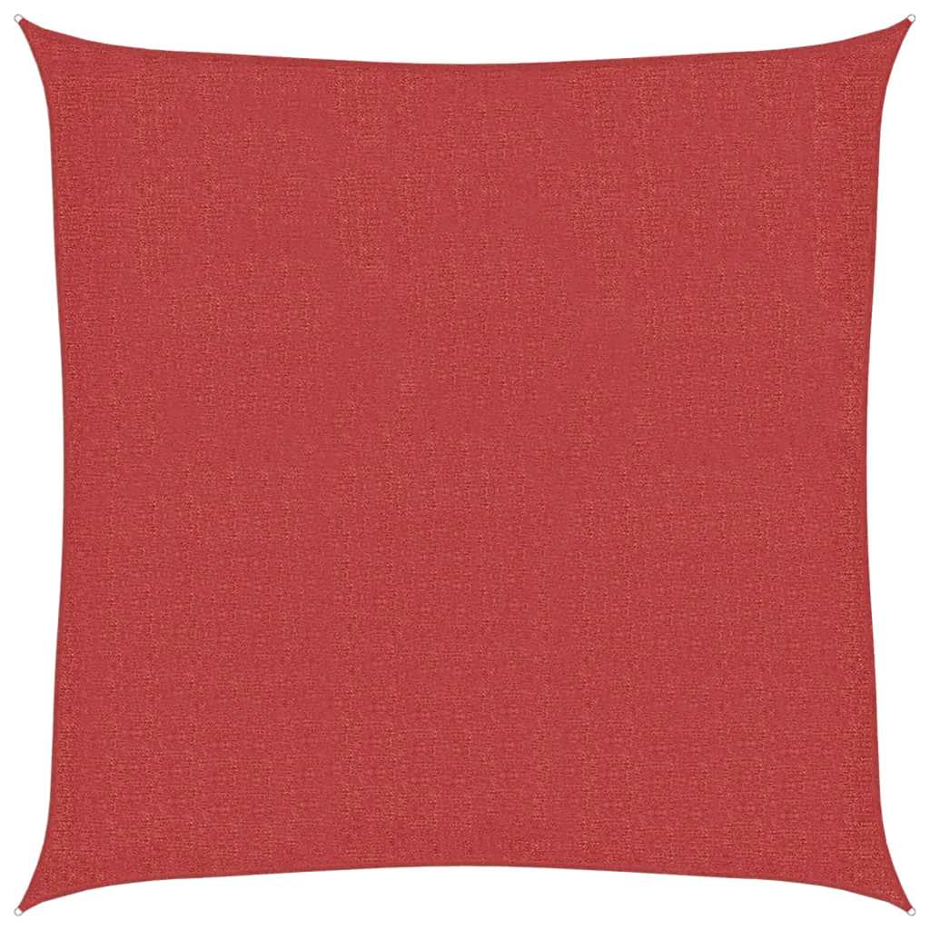 Jedro za zaštitu od sunca 160 g/m² crveno 2,5 x 2,5 m HDPE