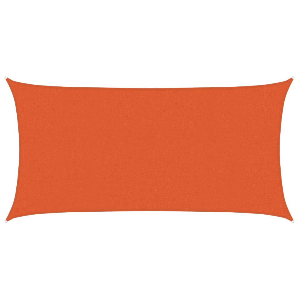 Jedro za zaštitu od sunca 160 g/m² narančasto 2,5 x 5 m HDPE
