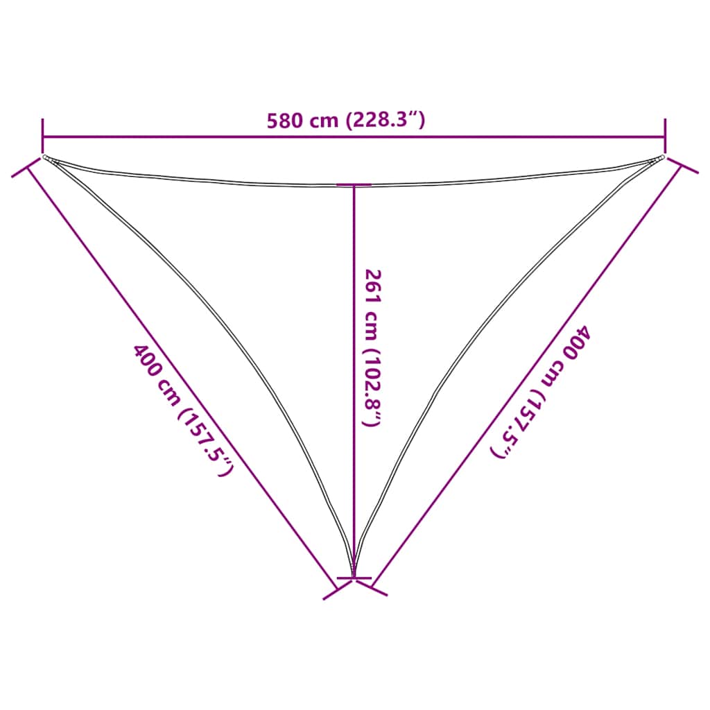 Jedro za zaštitu od sunca 160 g/m² narančasto 4x4x5,8 m HDPE