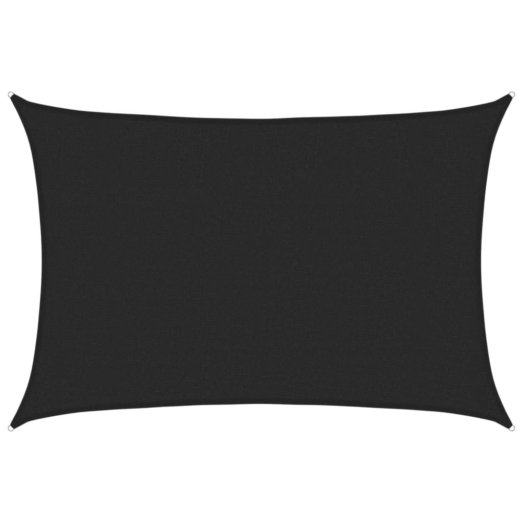 Jedro za zaštitu od sunca 160 g/m² crno 2,5 x 4 m HDPE