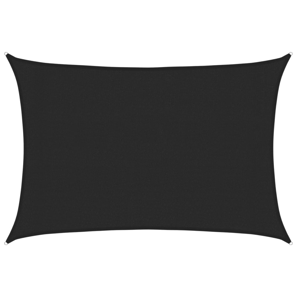 Jedro za zaštitu od sunca 160 g/m² crno 3 x 5 m HDPE