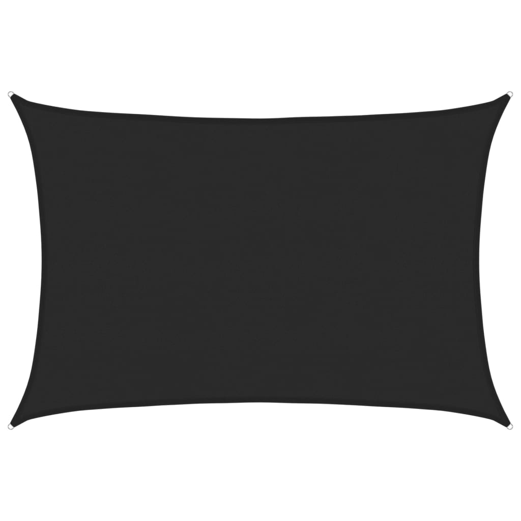 Jedro za zaštitu od sunca 160 g/m² crno 5 x 6 m HDPE