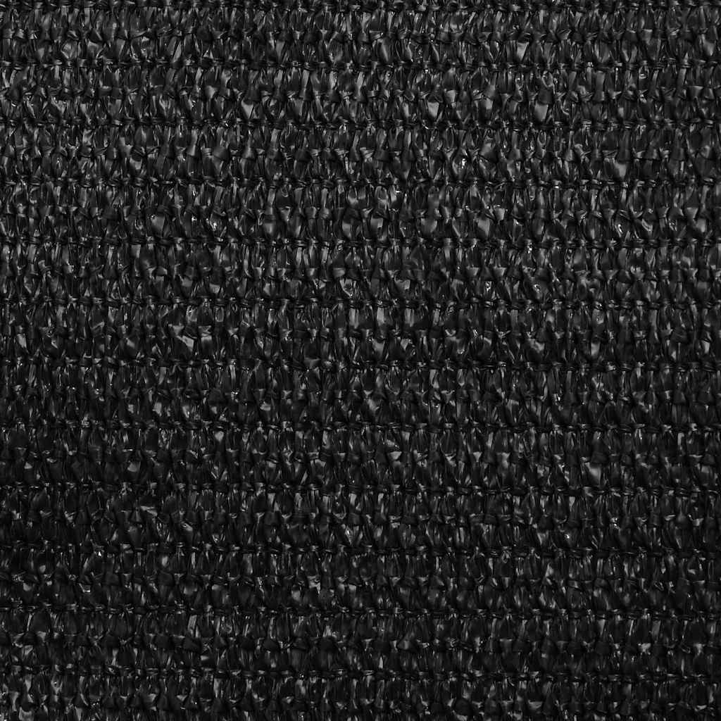 Jedro za zaštitu od sunca 160 g/m² crno 3 x 3 x 4,2 m HDPE