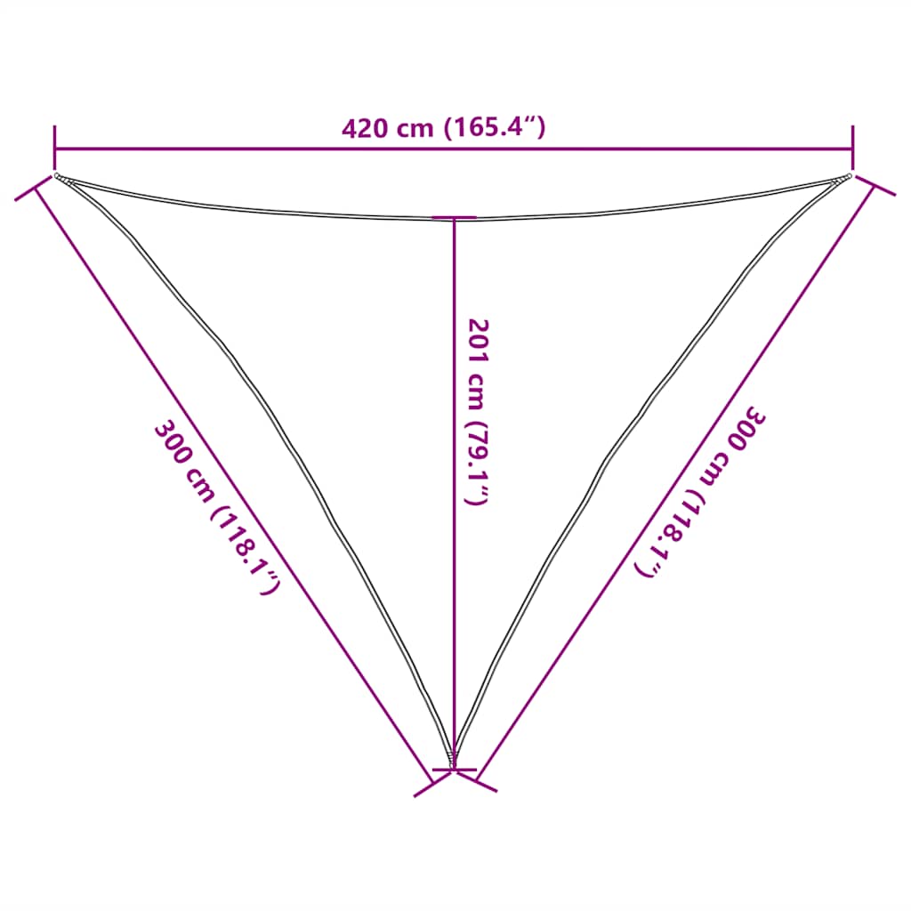 Jedro za zaštitu od sunca 160 g/m² crno 3 x 3 x 4,2 m HDPE