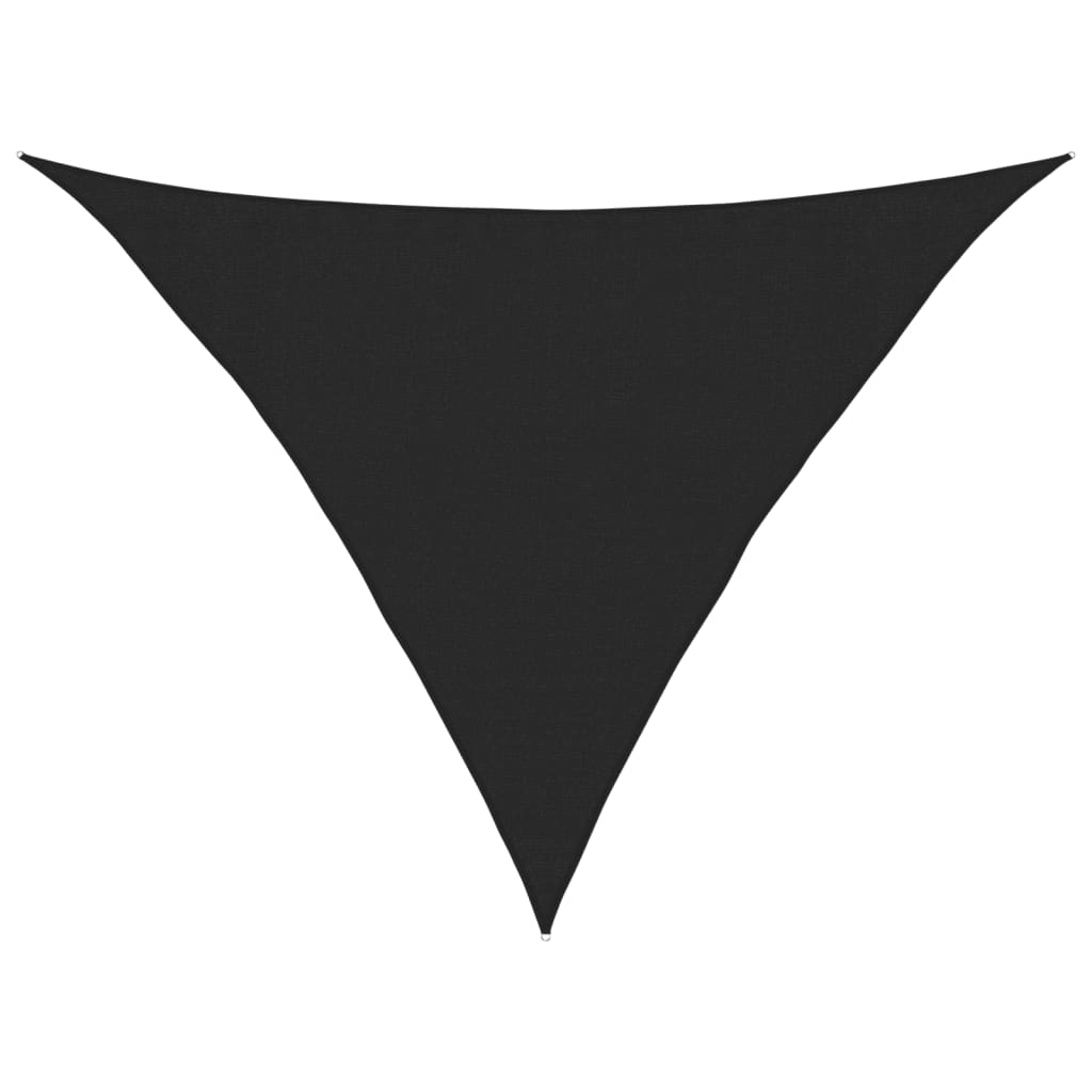 Jedro za zaštitu od sunca 160 g/m² crno 3,5 x 3,5 x 4,9 m HDPE