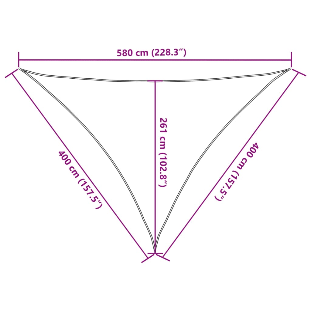 Jedro za zaštitu od sunca 160 g/m² crno 4 x 4 x 5,8 m HDPE