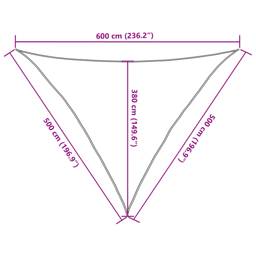 Jedro za zaštitu od sunca 160 g/m² crno 5 x 5 x 6 m HDPE