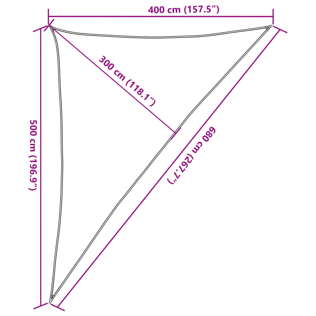 Jedro za zaštitu od sunca 160 g/m² crno 4 x 5 x 6,8 m HDPE