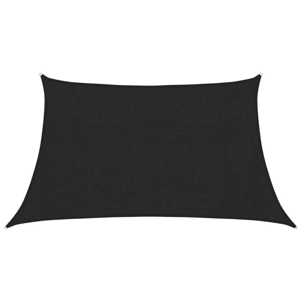 Jedro za zaštitu od sunca 160 g/m² crno 3/4 x 2 m HDPE