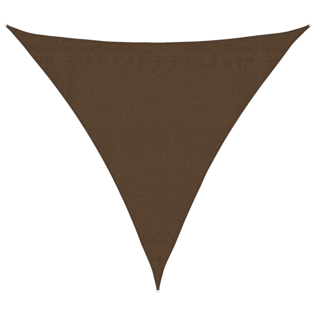 Jedro za zaštitu od sunca 160 g/m² smeđe 3,6 x 3,6 x 3,6 m HDPE