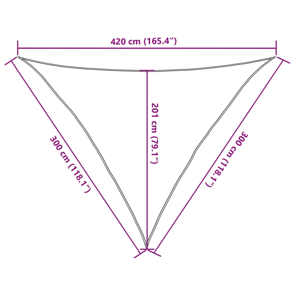 Jedro za zaštitu od sunca 160 g/m² smeđe 3 x 3 x 4,2 m HDPE