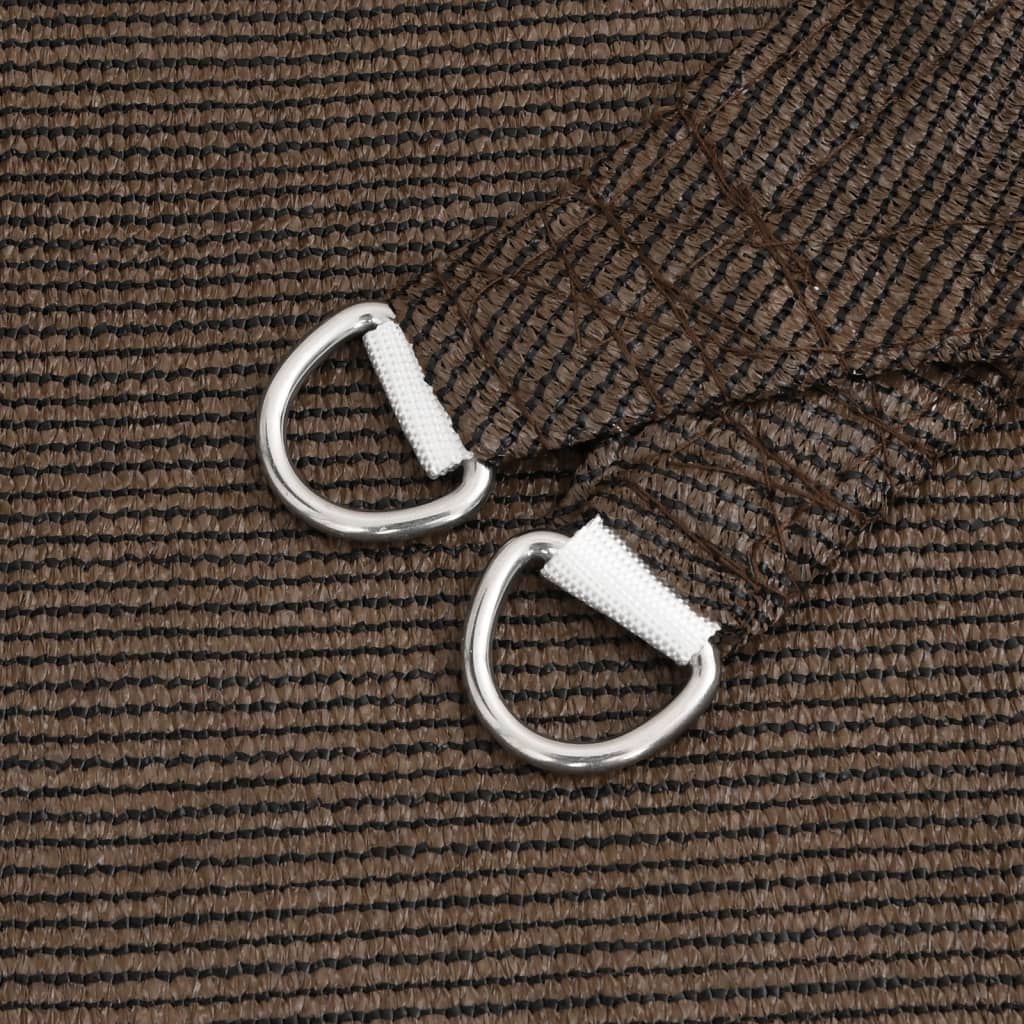 Jedro za zaštitu od sunca 160 g/m² smeđe 4 x 4 x 4 m HDPE