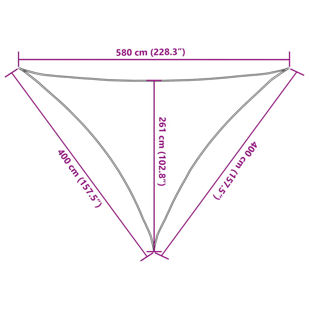 Jedro za zaštitu od sunca 160 g/m² smeđe 4 x 4 x 5,8 m HDPE