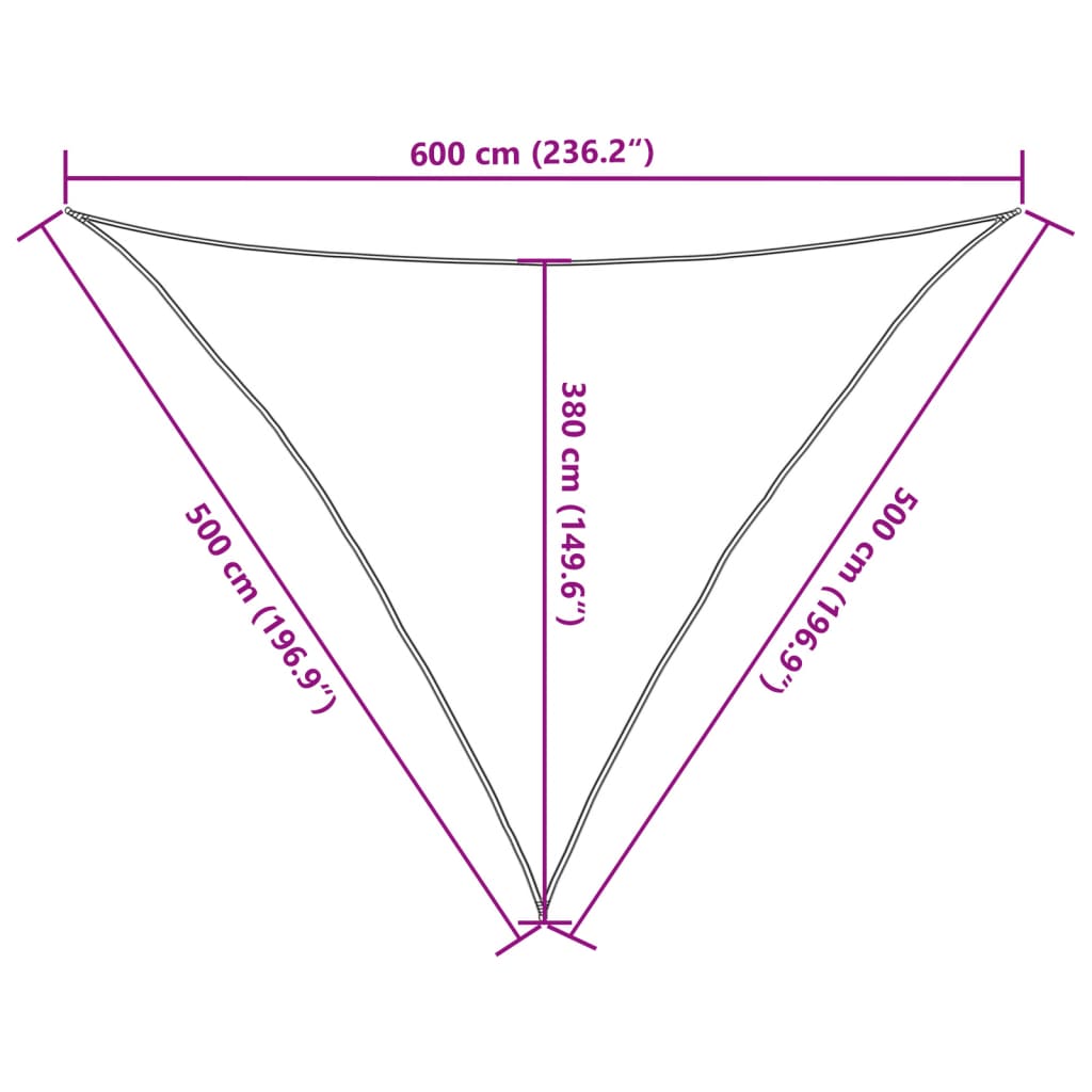 Jedro za zaštitu od sunca 160 g/m² smeđe 5 x 5 x 6 m HDPE