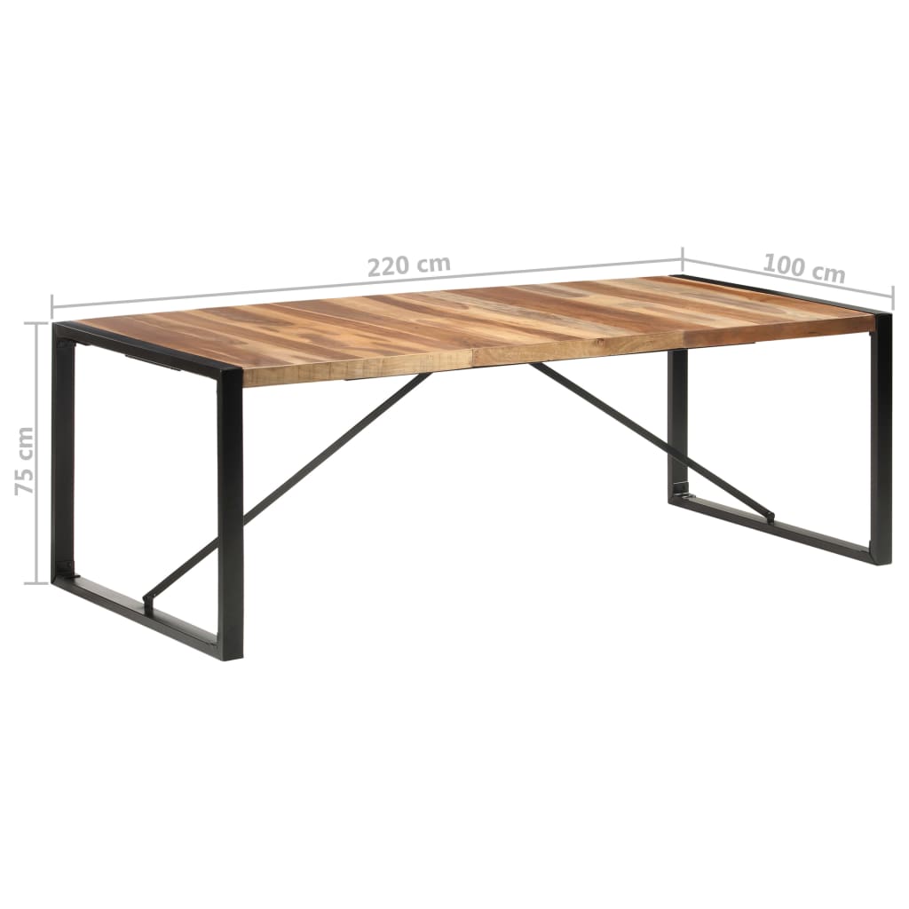 Blagovaonski stol 220 x 100 x 75 cm od masivnog drva