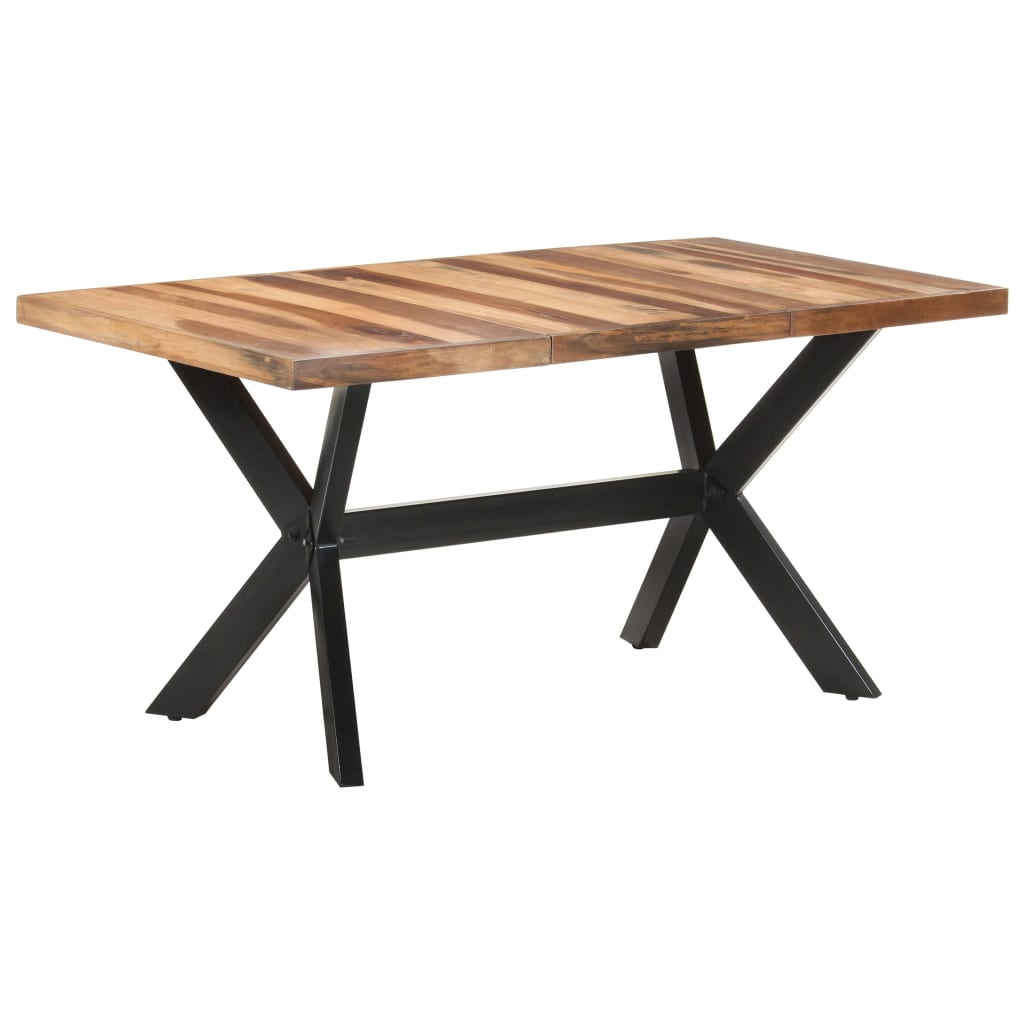 Blagovaonski stol 160 x 80 x 75 cm od masivnog drva s premazom
