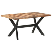 Blagovaonski stol 160 x 80 x 75 cm od masivnog drva s premazom