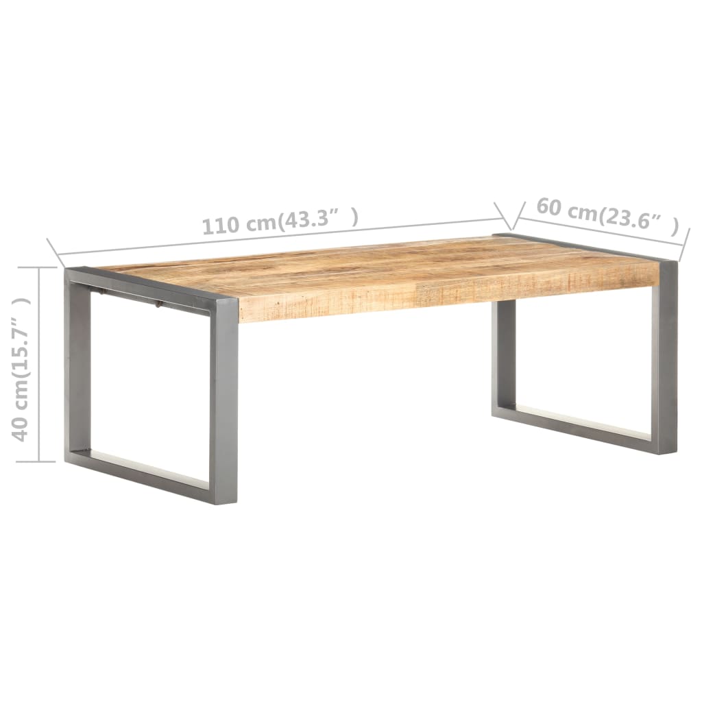 Stolić za kavu 110 x 60 x 40 cm od grubog drva manga