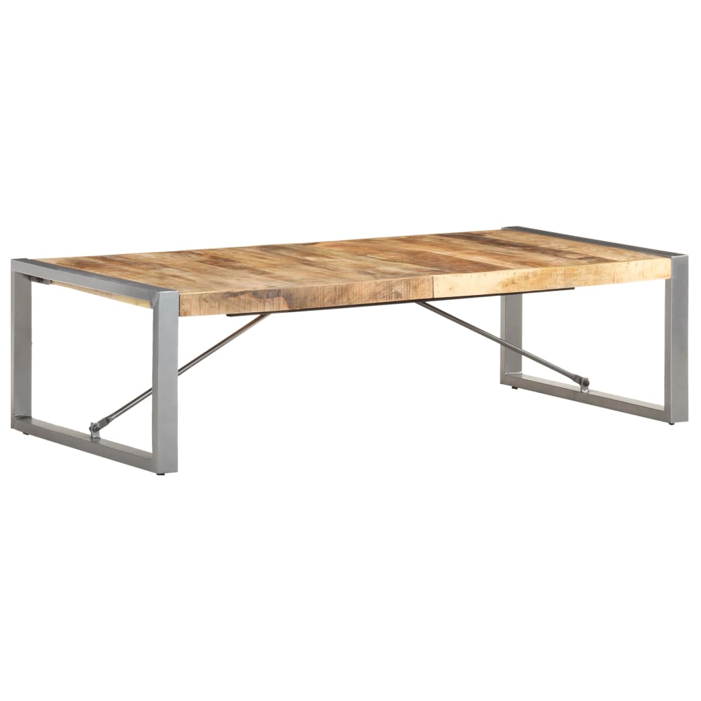 Stolić za kavu 140 x 70 x 40 cm od grubog drva manga
