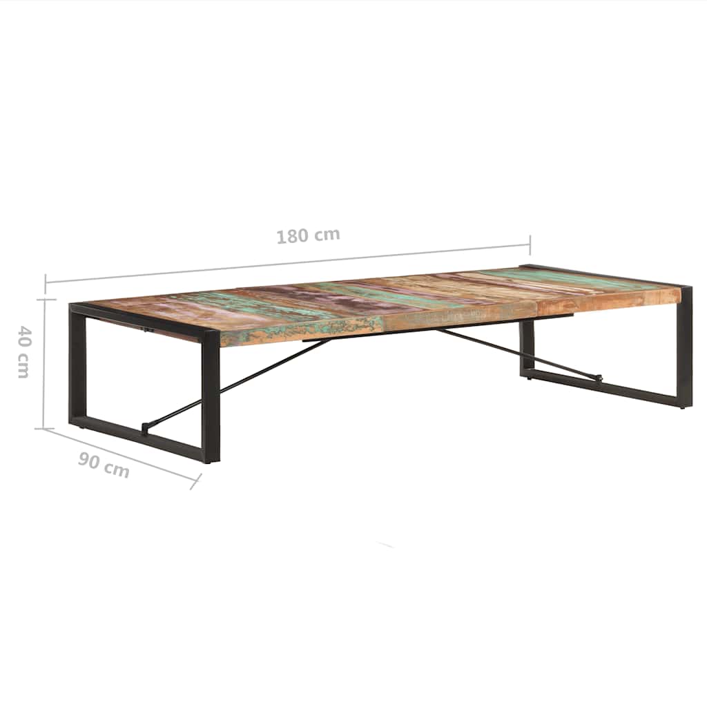 Stolić za kavu 180 x 90 x 40 cm od masivnog obnovljenog drva