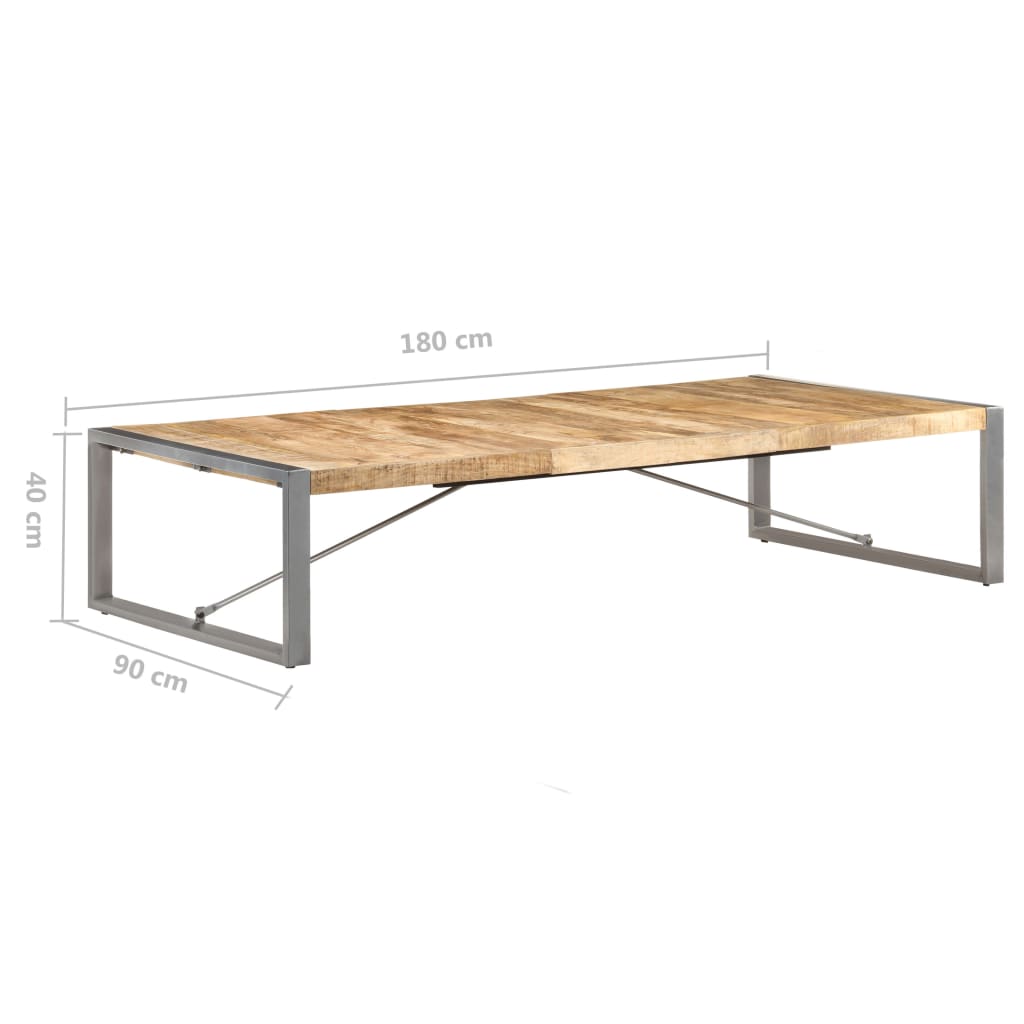 Stolić za kavu 180 x 90 x 40 cm od grubog drva manga