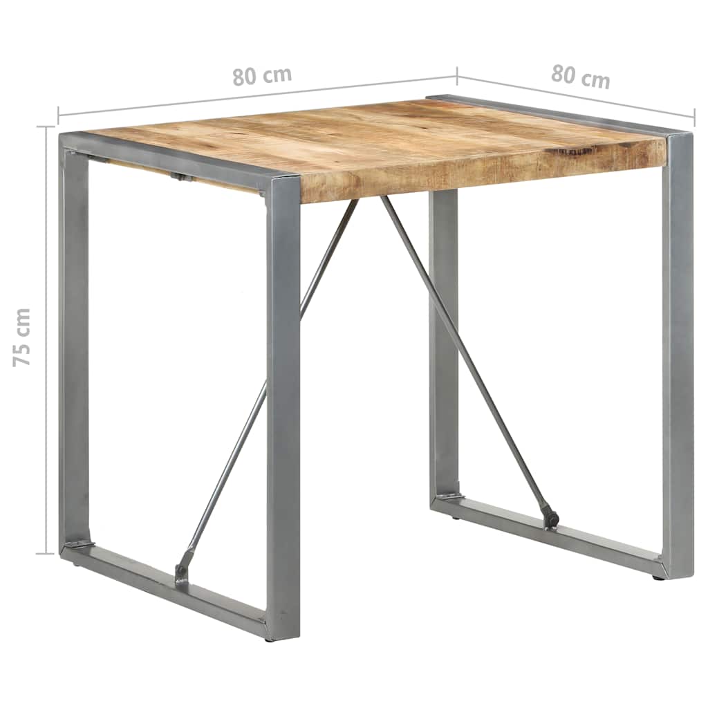Blagovaonski stol 80 x 80 x 75 cm od grubog drva manga