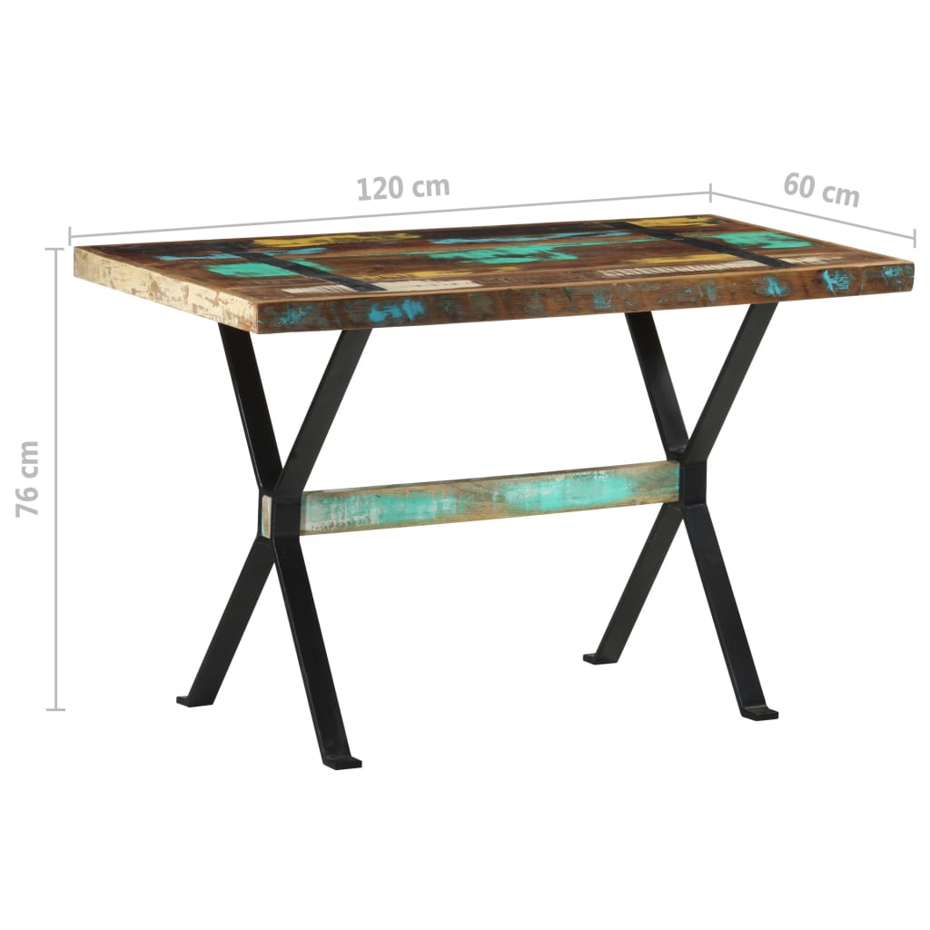 Blagovaonski stol 120 x 60 x 76 cm od masivnog obnovljenog drva