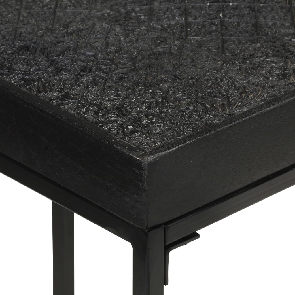 Konzolni stol crni 110x35x76 cm masivno drvo bagrema i manga