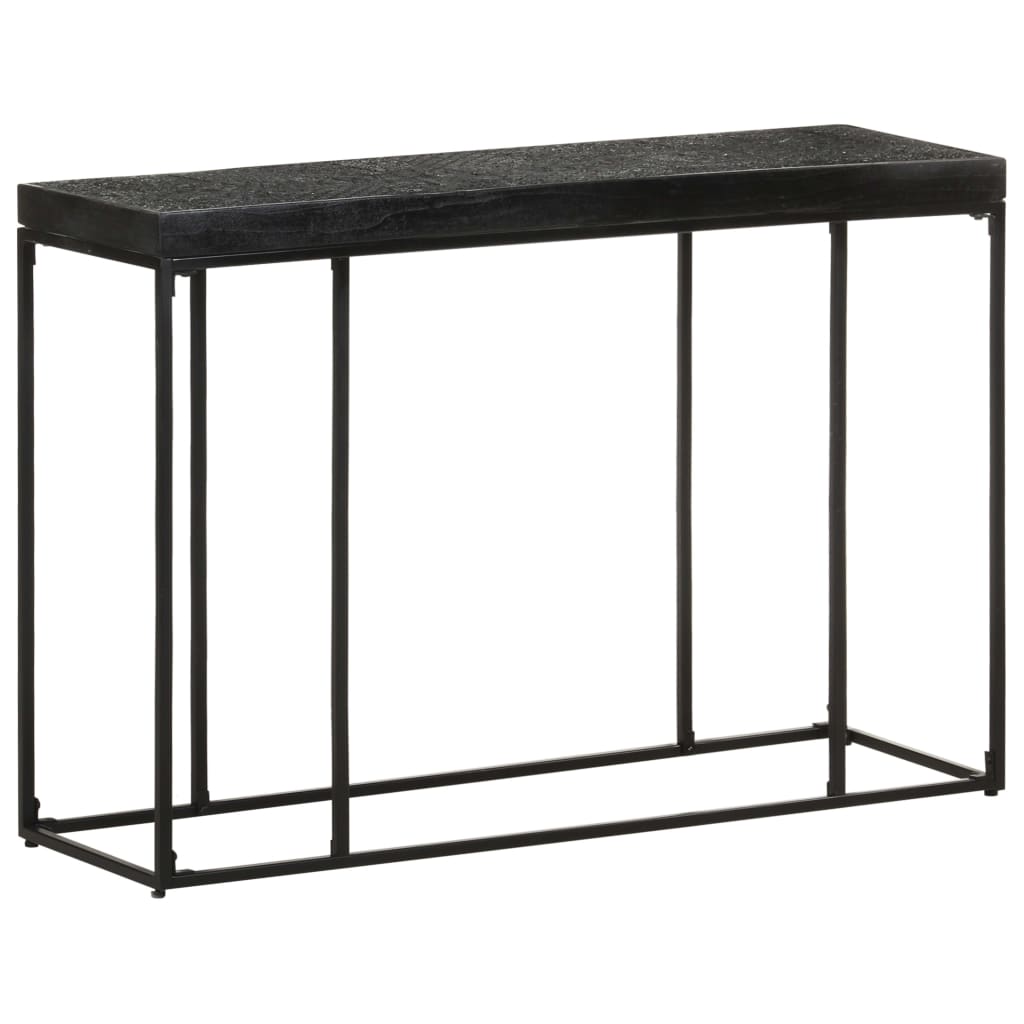 Konzolni stol crni 110x35x76 cm masivno drvo bagrema i manga