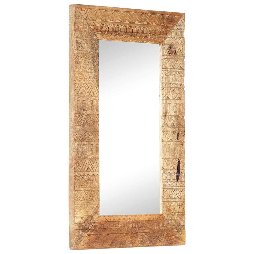 Ručno izrezbareno ogledalo 80 x 50 x 2,5 cm masivno drvo manga