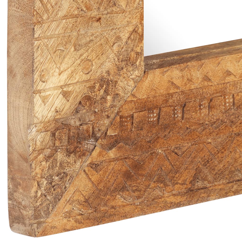 Ručno izrezbareno ogledalo 110 x 50 x 2,5 cm masivno drvo manga