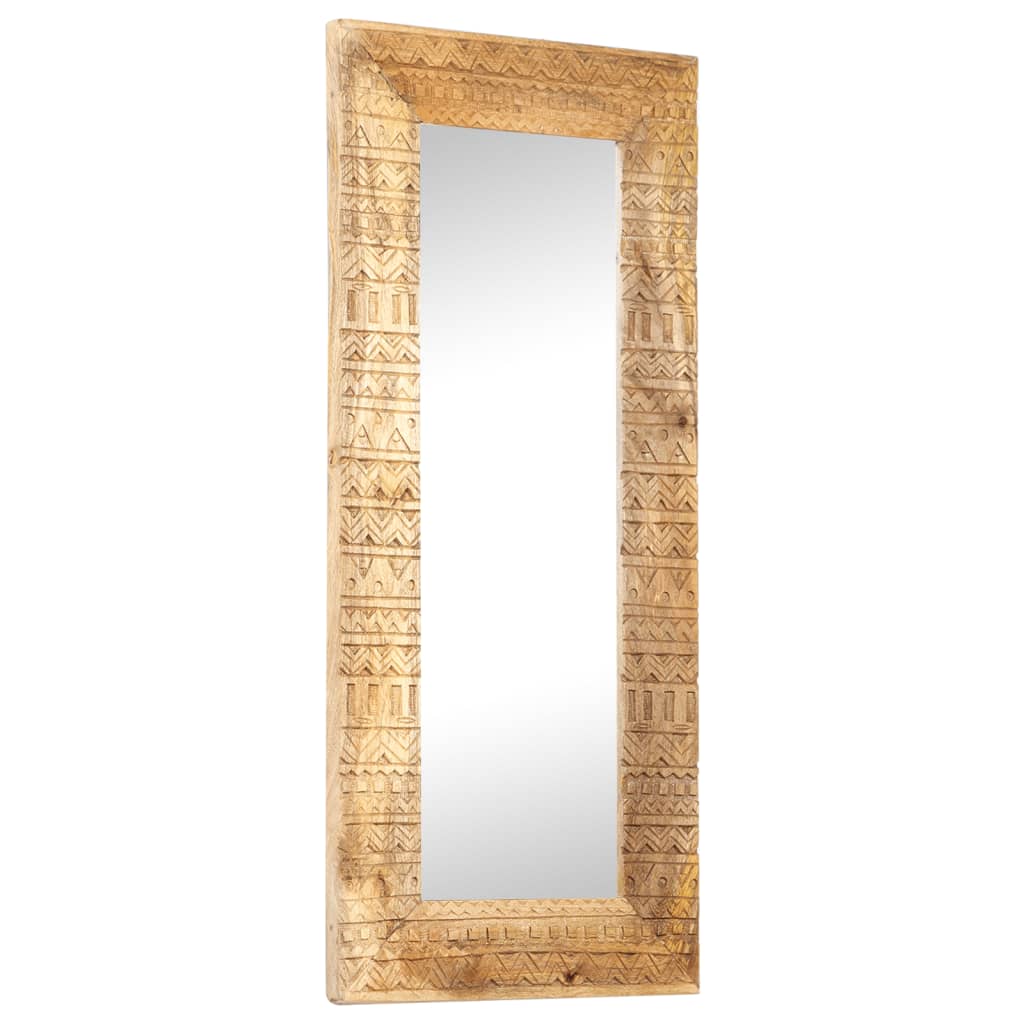 Ručno izrezbareno ogledalo 110 x 50 x 2,5 cm masivno drvo manga