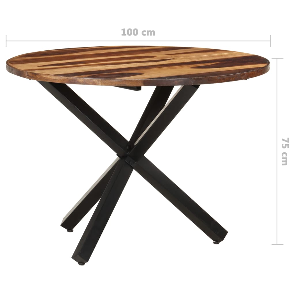 Blagovaonski stol 100 x 100 x 75 cm od drva bagrema s premazom