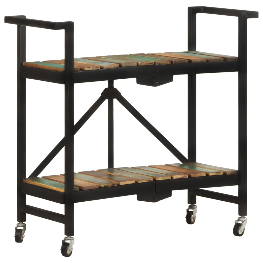 Kuhinjska kolica 87x 36 x 81 cm od masivnog obnovljenog drva