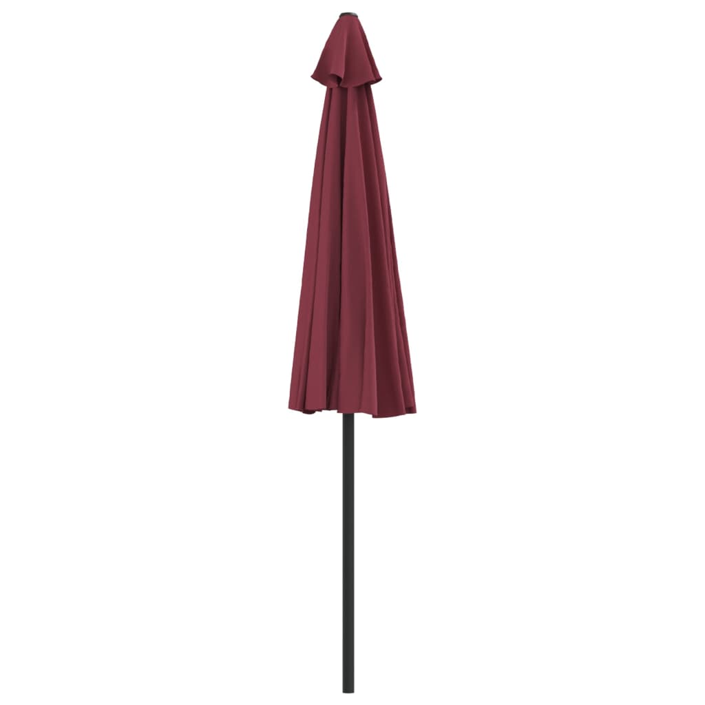 Balkonski suncobran bordo 270 x 144 x 222 cm polukružni