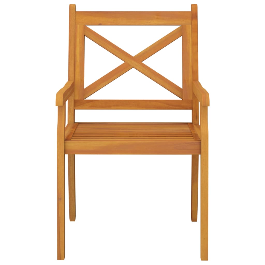 Vanjske blagovaonske stolice 3 kom od masivnog bagremovog drva