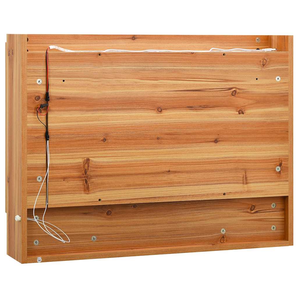 LED kupaonski ormarić s ogledalom boja hrasta 80x15x60 cm MDF