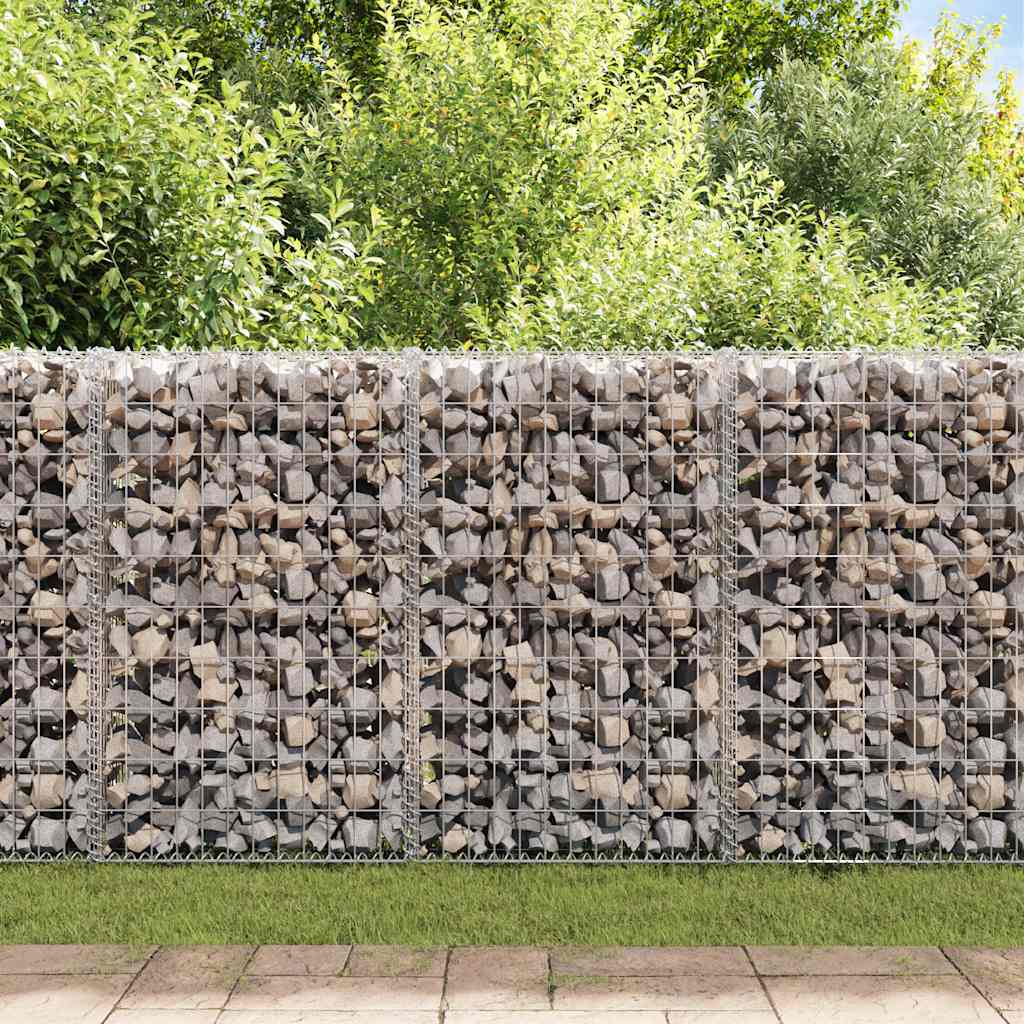 Gabionski zid s poklopcima od pocinčanog čelika 150x60x100 cm
